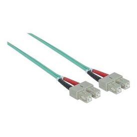 Intellinet Fibre Optic Patch Cable, OM3, SC/SC, 2m, Aqua | 750837