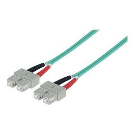 Intellinet Fibre Optic Patch Cable, OM3, SC/SC, 2m, Aqua | 750837
