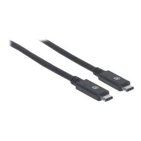 Manhattan USB-C to USB-C Cable, 2m, Male to Male, Black, | 354905