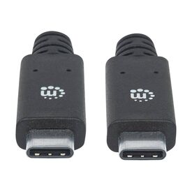 Manhattan USB-C to USB-C Cable, 2m, Male to Male, Black, | 354905