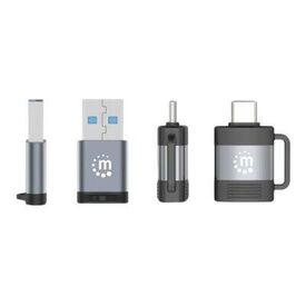 Manhattan - USB-C adapter kit - USB 3.2 Gen 1 - 3 A - bl | 356329
