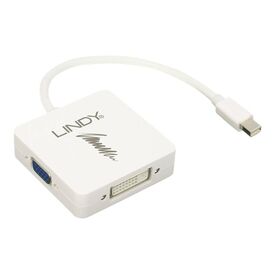 Lindy Mini DisplayPort 1.2 to HDMI, VGA & DVI-D Active Ad | 41035
