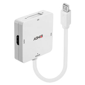 Lindy Mini DisplayPort 1.2 to HDMI, VGA & DVI-D Active Ad | 41035