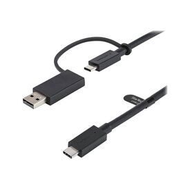 StarTech.com 3ft (1m) USB C Cable w/ USB-A Adapter Don | USBCCADP