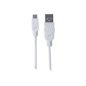 Manhattan USB-A to Micro-USB Cable, 1m, Male to Male, Wh | 323987