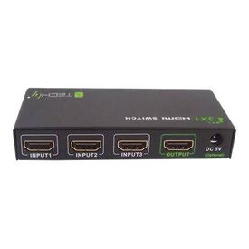 techly HDMI 3 IN 1 OUT with Remote Control, 4Kx | IDATA-HDMI-4K31