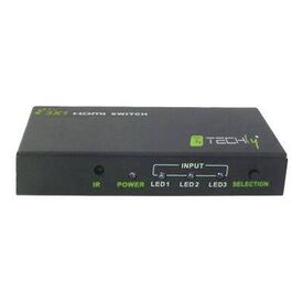 techly HDMI 3 IN 1 OUT with Remote Control, 4Kx | IDATA-HDMI-4K31