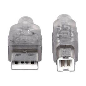 Manhattan USB-A to USB-B Cable, 1.8m, Male to Male, Tran | 333405