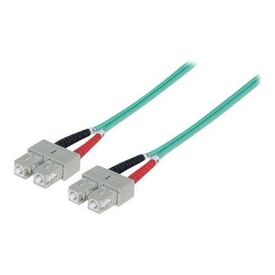 Intellinet Fibre Optic Patch Cable, OM3, SC/SC, 5m, Aqua | 750844