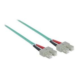 Intellinet Fibre Optic Patch Cable, OM3, SC/SC, 5m, Aqua | 750844