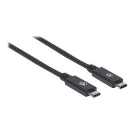 Manhattan USB-C to USB-C Cable, 1m, Male to Male, Black, | 355223