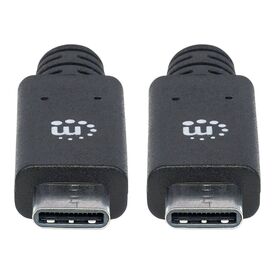 Manhattan USB-C to USB-C Cable, 1m, Male to Male, Black, | 355223