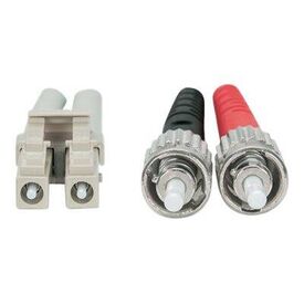 Intellinet Fibre Optic Patch Cable, OM3, ST/LC, 1m, Aqua | 751117