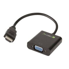 Techly - Video converter - HDMI - VGA - black | IDATA-HDMI-VGA2A