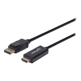 Manhattan DisplayPort 1.2 to HDMI Cable, 4K@60Hz, 1m, Ma | 153195