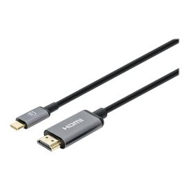 Manhattan USB-C to HDMI Cable, 4K@30Hz, 2m, Black, Equiv | 153607