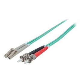 Intellinet Fibre Optic Patch Cable, OM3, ST/LC, 5m, Aqua | 751131