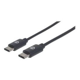 Manhattan USB-C to USB-C Cable, 2m, Male to Male, Black, | 354875