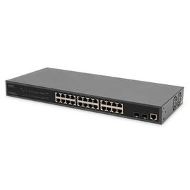 Digitus 24-Port Gigabit PoE Networkswitch,19 Zoll, L2  | DN-95359