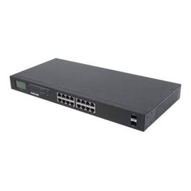 Intellinet 16-Port Gigabit Ethernet PoE+ Switch with 2 S | 561259