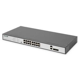 Digitus 16 Port Fast Ethernet PoE Switch, 19 Inch, U | DN-95342-1