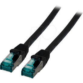 EFB-Elektronik - Patch cable - RJ-45 (M) to RJ-45 (M) - 5 m - 6 mm - S/FTP - CAT 6a - halogen-free, molded, snagless, silicone-free - black | MK6001.5B, image 