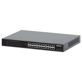 Intellinet 24Port Gigabit Ethernet PoE+ Switch with 2 561891