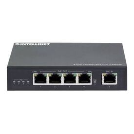 Intellinet 4-Port Gigabit Ultra PoE Extender, Adds up to 100m 561617
