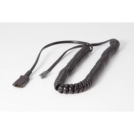 Auerswald Headset cable 4 pin connector coiled for 90080