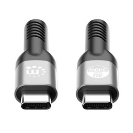 Manhattan USB-C to USB-C Cable (240W), 1m, Male to Male, Black
