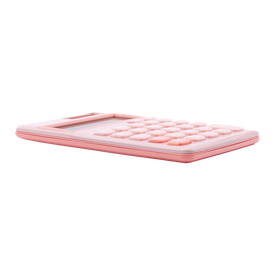 Genie 12-digit pocket calculator with dual power (solar and battery), Pink| 12774, image _ab__is.image_number.default