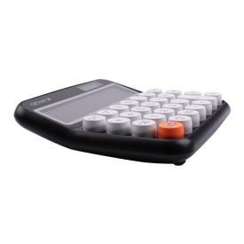 Genie  12-digit desktop calculator with dual power (solar and battery), Black | 12775, image _ab__is.image_number.default