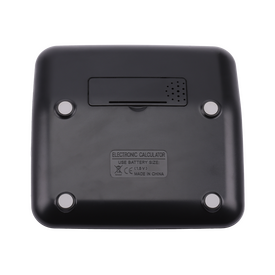 Genie  12-digit desktop calculator with dual power (solar and battery), Black | 12775, image _ab__is.image_number.default