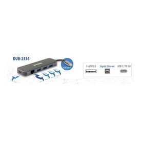 D-Link DUB-2334 - Docking station - USB-C - HDMI - 1GbE