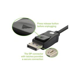 EFB Elektronik Techly DisplayPort 2.1 Audio/Video Cable M/M 4K 5m Black | ICOC-DSP-A21-050, image , 4 image