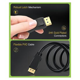 EFB Elektronik Techly DisplayPort 2.1 Audio/Video Cable M/M 4K 5m Black | ICOC-DSP-A21-050, image , 5 image