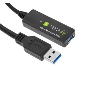 EFB Elektronik Techly Active Extension Cable USB3.2 SuperSpeed+ Signal Extender 10m Black | ICUR30100G, image , 4 image