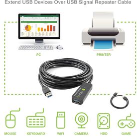 EFB Elektronik Techly Active Extension Cable USB3.2 SuperSpeed+ Signal Extender 10m Black | ICUR30100G, image , 6 image