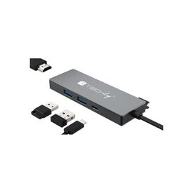 EFB Elektronik Techly USB3.2 Type-C Docking Station 2x USB-A 1x USB-C HDMI - Charging/Docking station | IUSB32C-HUB4HPD, image 