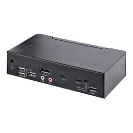 StarTech.com USB C KVM Switch, 2 Port DisplayPort KV | SV231DPUCA