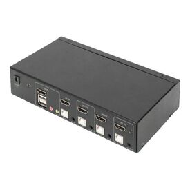 DIGITUS DS-12880 - KVM / audio / USB switch - 4 x KVM port(s) - 1