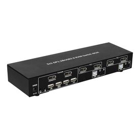 Techly 2-Port DisplayPort1.2 Dual-Monitor KVM Swi | IDATA-DP-KVM2