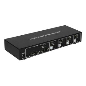 Techly 4 Port DisplayPort 1.2 KVM Switch with Hub | IDATA-DP-KVM4