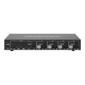 Techly 4 Port DisplayPort 1.2 KVM Switch with Hub | IDATA-DP-KVM4