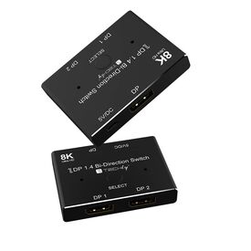 Techly Bi-Directional Switch 8K DP1.4 DisplayPort Splitter Converter for Multiple Sources and Displays | IDATA-DP-2DP-8KT, image , 2 image