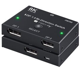 Techly Bi-Directional Switch 8K DP1.4 DisplayPort Splitter Converter for Multiple Sources and Displays | IDATA-DP-2DP-8KT, image , 4 image
