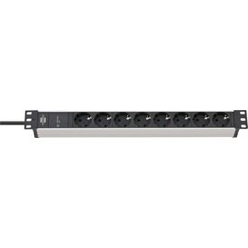 Brennenstuhl Alu-Line 19" surge protection Power Strip 8-way 1390007308