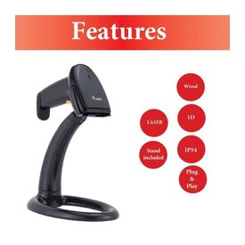 Equip USB 1D Laser Barcode Scanner, with Stand 351022