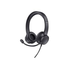 Trust HS-201 - Headset - on-ear - wired - USB-A - black | 25373