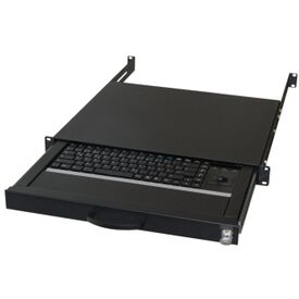 Aixcase AIX-19K1UKDETB-B - Keyboard - rack-mountable - PS/2, USB
